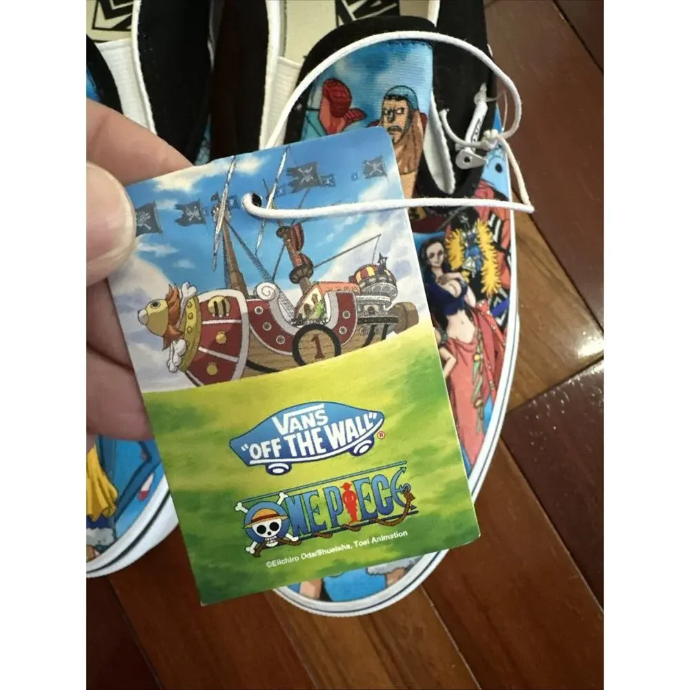 Vans Customs x One Piece Japan Luffy Slip-On Anime Shoes Straw Hat Crew 11.5